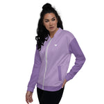 YAKWARY Women Purple Bomber Jacket