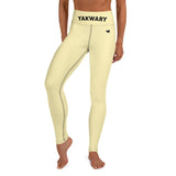 YAKWARY Yellow Yoga Leggings Without Pocket