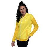 YAKWARY Women Yellow Bomber Jacket