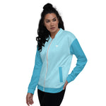 YAKWARY Women Blue Bomber Jacket