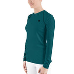 YAKWARY Women Turquoise Special Rash Guard