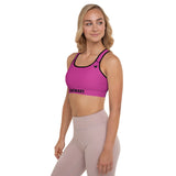 YAKWARY Women Pink Padded Sports Bra