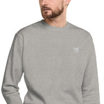 YAKWARY Men Embroidered Fleece Pullover