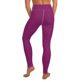 YAKWARY Pink Yoga Leggings With Pocket