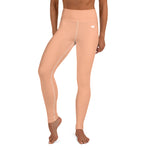 YAKWARY Orange Yoga Leggings With Pocket