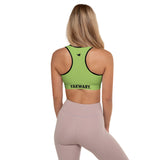 YAKWARY Women Green Padded Sports Bra