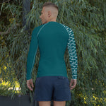 YAKWARY Men Gym Special Turquoise Rash Guard