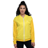 YAKWARY Women Yellow Bomber Jacket