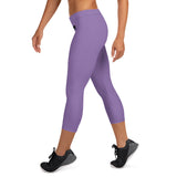 YAKWARY Women Purple Capri Leggings