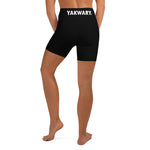 YAKWARY Women Black Yoga Shorts With Pocket