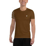 YAKWARY Men Brown Sports T-shirt