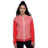 YAKWARY Women Red Bomber Jacket