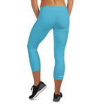 YAKWARY Women Blue Capri Leggings