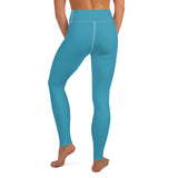 YAKWARY Blue Yoga Leggings With Pocket