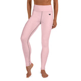 YAKWARY Pink Yoga Leggings With Pocket