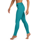 YAKWARY Turquoise Yoga Leggings With Pocket