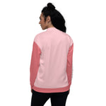 YAKWARY Women Pink Bomber Jacket