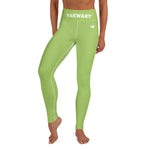 YAKWARY Green Yoga Leggings Without Pocket