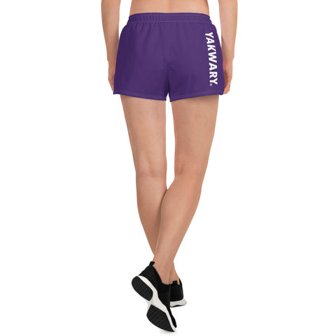 YAKWARY Women Purple Athletic Short Shorts