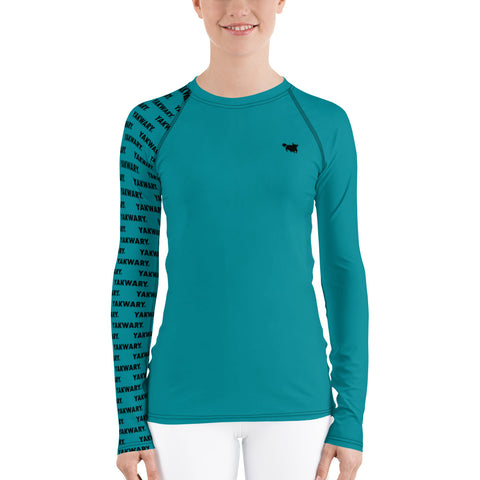 YAKWARY Women Turquoise Special Rash Guard