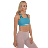 YAKWARY Women Blue Padded Sports Bra