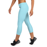 YAKWARY Women Blue Capri Leggings