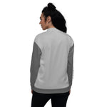 YAKWARY Women Gray Bomber Jacket