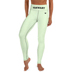 YAKWARY Green Yoga Leggings Without Pocket