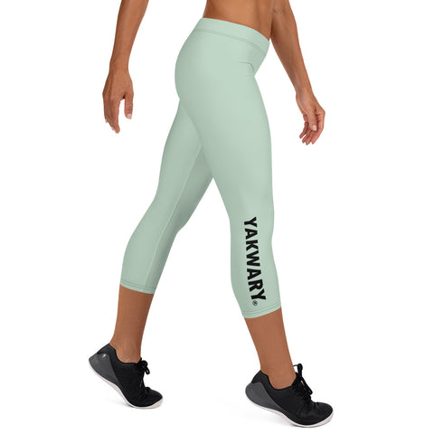 YAKWARY Women Turquoise Capri Leggings