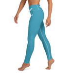 YAKWARY Blue Yoga Leggings With Pocket