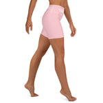 YAKWARY Women Pink Yoga Shorts With Pocket