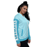 YAKWARY Women Blue Bomber Jacket