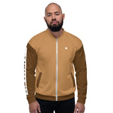 YAKWARY Men Brown Bomber Jacket