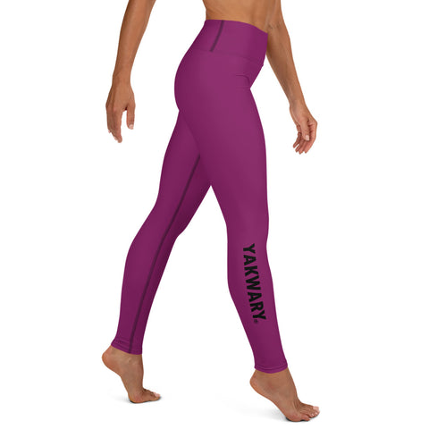 YAKWARY Pink Yoga Leggings With Pocket