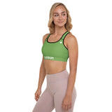 YAKWARY Women Green Padded Sports Bra