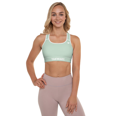 YAKWARY Women Turquoise Padded Sports Bra