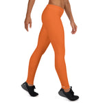 YAKWARY Women Orange Leggings