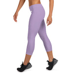 YAKWARY Women Purple Capri Leggings