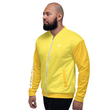 YAKWARY Men Yellow Bomber Jacket