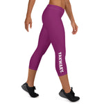 YAKWARY Women Pink Capri Leggings