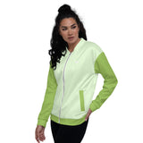 YAKWARY Women Green Bomber Jacket