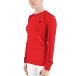 YAKWARY Women Red Special Rash Guard