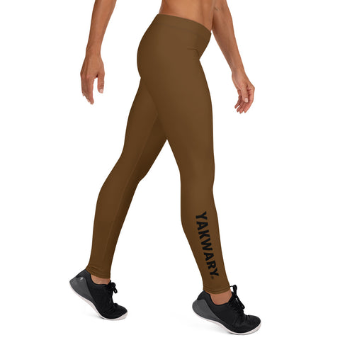 YAKWARY Women Brown Leggings