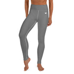 YAKWARY Gray Yoga Leggings With Pocket