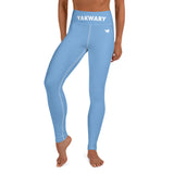 YAKWARY Blue Yoga Leggings Without Pocket