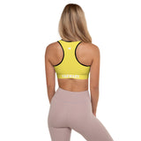 YAKWARY Women Yellow Padded Sports Bra