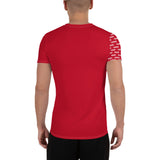 YAKWARY Men Red Sports T-shirt