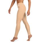 YAKWARY Brown Yoga Leggings With Pocket