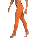 YAKWARY Orange Yoga Leggings With Pocket