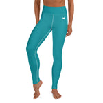 YAKWARY Turquoise Yoga Leggings With Pocket